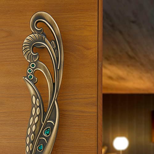 Image of LAPO Mayur 12 Inch Pull Handle Set for Main Door, Wooden & Glass Door, Stylish Antique Finish Pull Handles for Home, Office & Hotels, 3 Years Warranty (Right & Left Side Pair Combo)