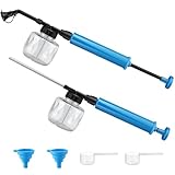 Qualirey 2 Pack Diatomaceous Earth Duster, 250ml Garden Powder Applicator Dispenser, Bulb Duster Sprayer, Home Powder Applicator, Puffer Sprayer for Multi Purpose Indoor & Outdoor (Blue)