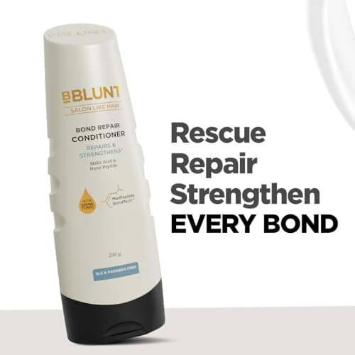 Image of BBLUNT Bond Repair Conditioner - 250 Grams | Repairs Damaged Hair By 89% In Just 1 Use* | Powered With Malipeptide Bondtech | Recommended By Hair Experts | Crafted For Unisex