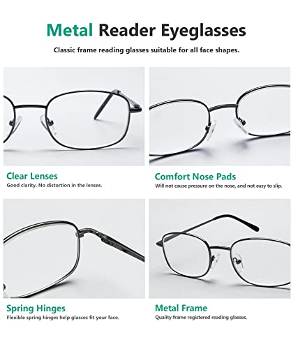Eyekepper 4 Paia Occhiali da Lettura Montatura in