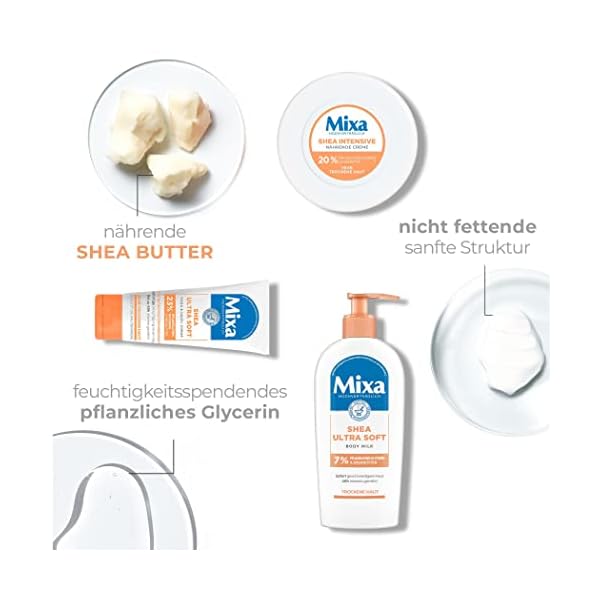 Mixa Shea Ultra Soft Hand & Nagelcreme - pflegender Handbalsam für trockene, rissige und raue Hände, Schutz & intensive Pflege mit Glycerin und Sheabutter, 100 ml – Bild 4