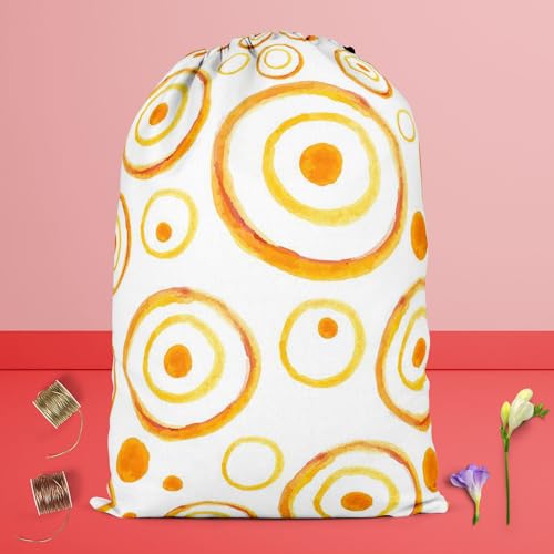 Image of ArtzFolio Watercolor Circles D4 | Reusable Sack Bag | Bag for Gym, Storage, Vegetable & Travel