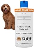 Dilution Bottle for Dog Shampoo, Mixing Bottle for Professional and Home Grooming, for Shampoo, Conditioner, and Solutions, Unscented, 35 oz (1 Pack) [We Love Doodles]