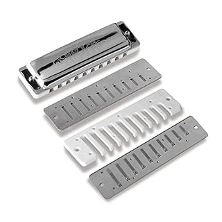KIRANDIE Argent Harmonica diatonique 10 Trous Blues Harp Key C Couverture en Acier Inoxydable Roseaux ABS Instruments… - Les Beatles, Paul McCartney, John Lennon, RIngo Starr, George Harrison KIRANDIE Argent Harmonica diatonique 10 Trous Blues Harp Key C Couverture en Acier Inoxydable Roseaux ABS Instruments… – Image 2