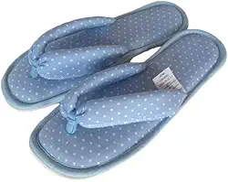 Chinelo De Quarto Dedo Poá Azul (pantufas)