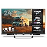 Cello Voyager C24TZR-VOY TV Traveller Smart da 24' 12V con router Wi-Fi 5G integrato e hotspot per telefoni e dispositivi, crea Internet ovunque, Tizen OS di Samsung, ideale per camper.