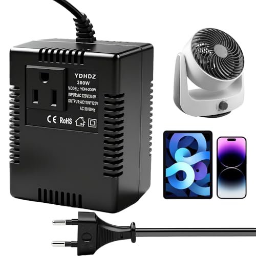 RNPKZ Trasformatore di tensione, 220 V a 110 V 300 W, adattatore di alimentazione passo verso il basso, trasformatore da eu a us