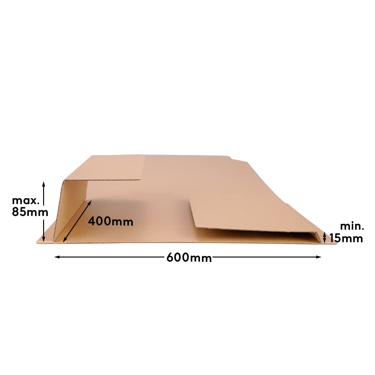 verpacking Buchverpackung 600 x 400 x 10-85 mm selbstklebend (Außenmaß 700 x 410 x 10-85 mm) Universal Wickelverpackung (250 Stück)