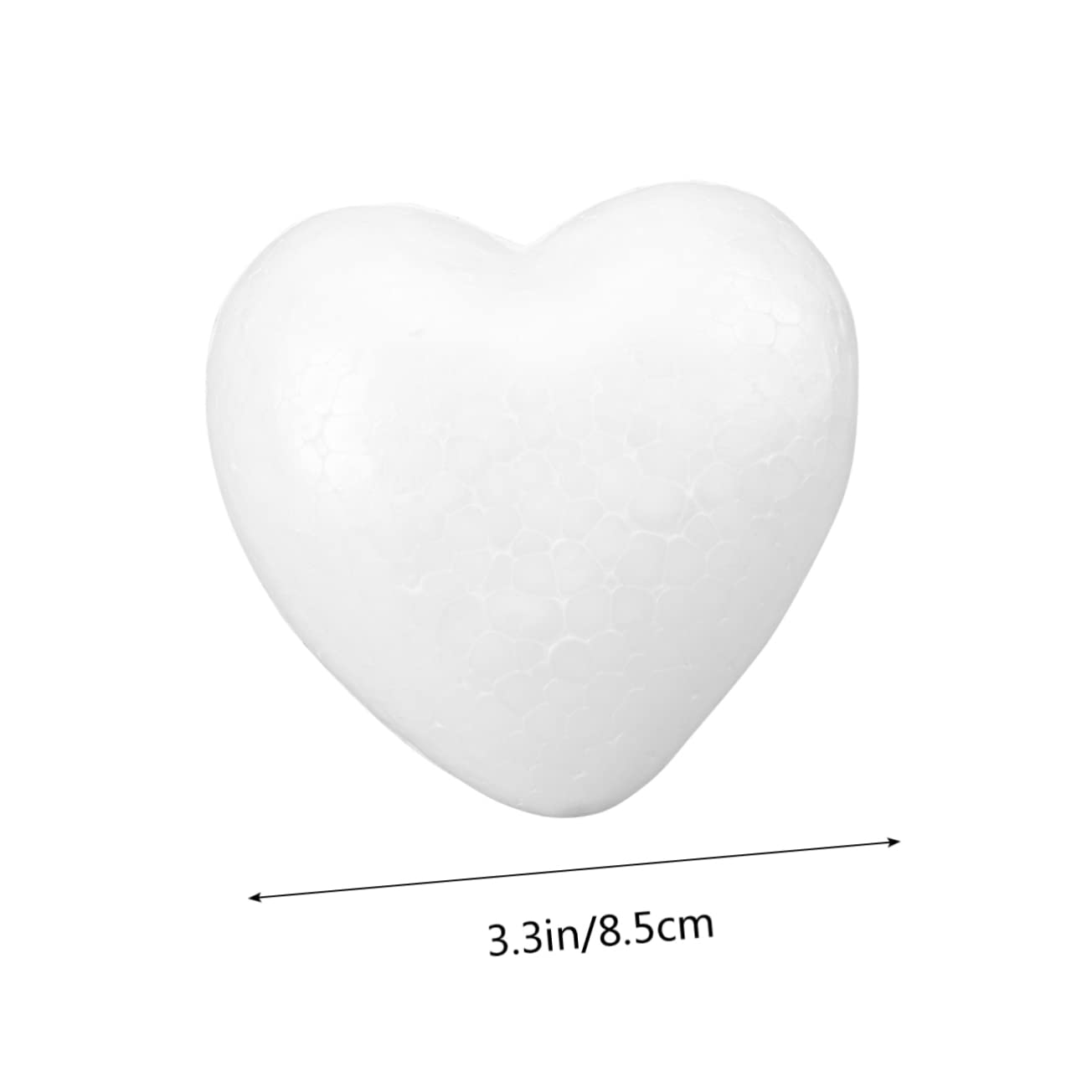 Lot De 40 Cœurs En Polystyrène Blanc 5 Cm - Idéal Bricolage Mariage Noël Saint-Valentin DIY Déco