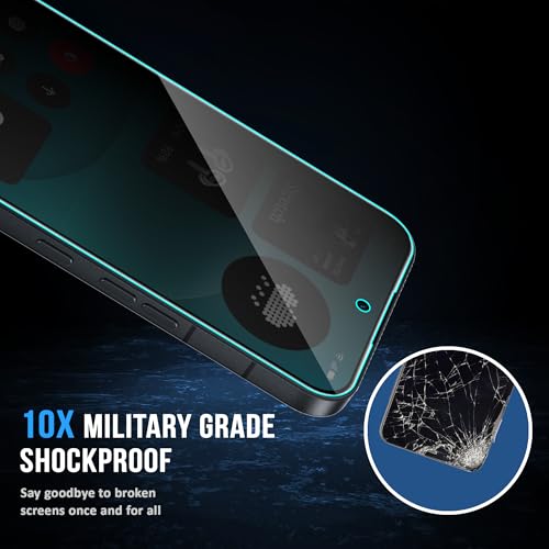 Image of ArmourPro Anti-Spy Privacy Tempered Glass for Nothing Phone (4A) Pro - Anti Peeping Screen Protector, Edge to Edge Full Coverage, 9H Hardness, Easy Installation Kit | Pack of 2