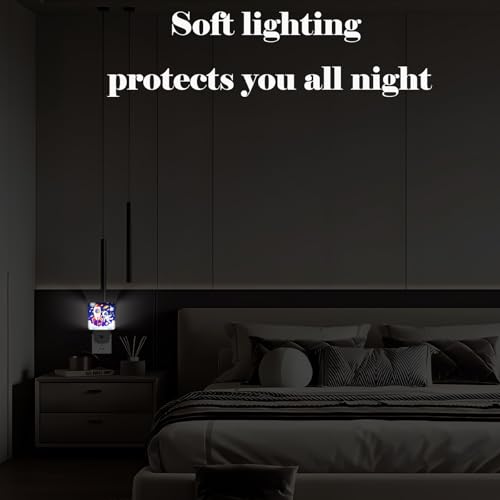 Image of Rocket and Astronaut Night Light,Plug-in Night Lights with Dusk to Dawn Sensor for Stairway,Hallway,Bedroom Sleep Friendly Ideal for Women /Girls /Boys Gift,0.5w