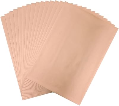 CYFUN DESIGN 50 Sheets Toner Reactive Foil Sheet Crafts Paper Holographic Heat Transfer Craft Foil Paper Scrapbooking Stamping Cardstock Heat Transfer DIY Crafts Accessories 7.9 x 11.4inch-Rose Gold