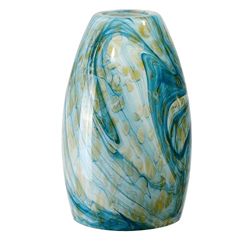Globe Glass Pendant Lamp Shade Only Light Fixtures Replacement for Mini Pendant Light Art Glass Lamp Covers for Kitchen Island Table lamp glass shade replacement Blue Mixed Yellow