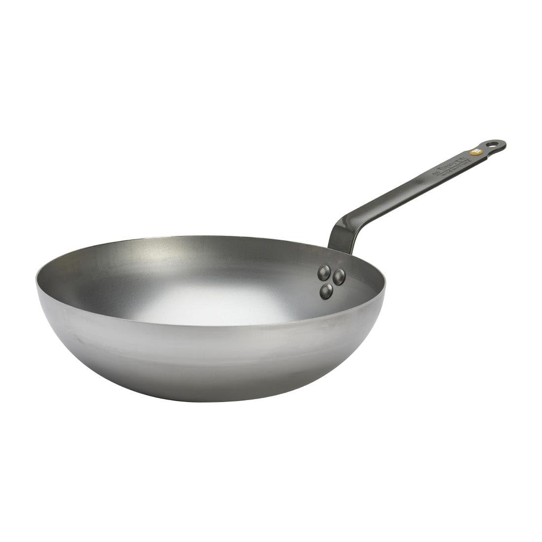 DE BUYER Wok en fer, wok professionnel, 28 cm, compatible induction