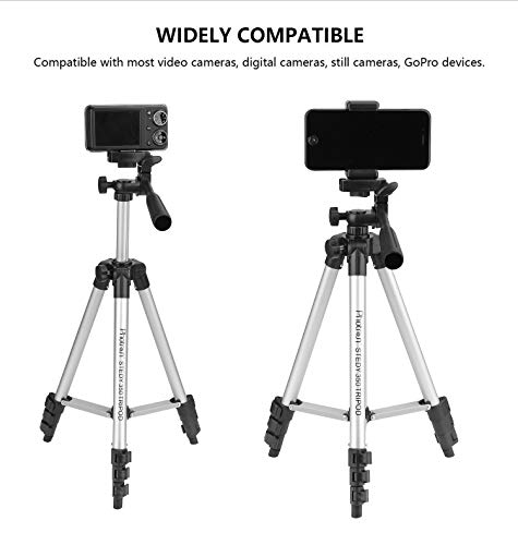 Image of Photron STEDY 350 Tripod with Mobile Holder for Smart Phone, Compact Camera, Mobile Phone | Maximum Operating Height: 1050mm | Weight Load Capacity: 2kg | 4-Tube Section, Case Included [NOT for DSLR]