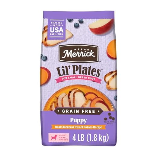 Merrick Lil’ Plates Premium Grain Free Dry Puppy Food For Small Dogs, Real Chicken And Sweet Potato Kibble - 4.0 lb. Bag