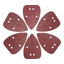 Detail Sander Sandpaper 60 Pieces Assorted 40 60 80 120 180 240 Grits, Detail Sanding Sheets Hook and Loop Backing