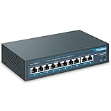 wifi router 10 ports [Port and rate] Der Switch enthält 8 POE-Ports (10/100 Mbit/s) und 2 Gigabit UpLink-Port (1000 Mbit/s). Der 2-Gigabit-Uplink unterstützt mehr Bandbreite und eine flexiblere Netzwerkverbindung.