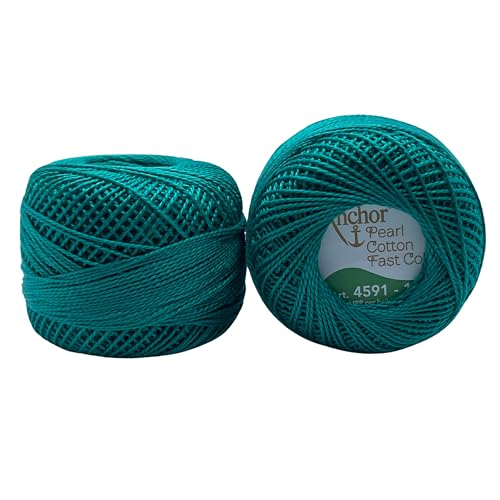 Image of Anchor Knitting Pearl Cotton Fast Colour Thread Yarn - Mercer Pearl Cotton 10gm Yarn (Thickness 1 mm) (Pack of 1 (0189)