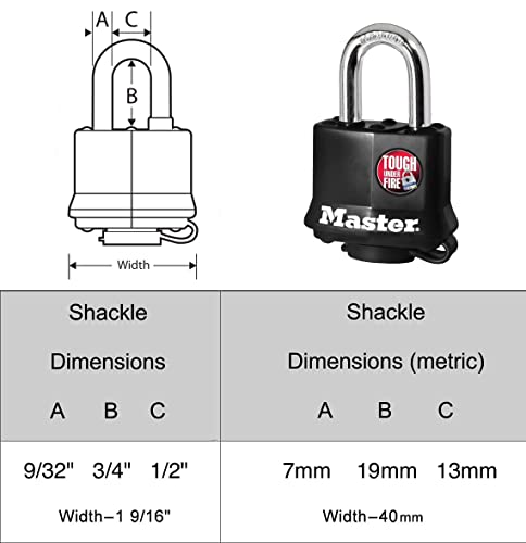Image of Master Lock (6) Keyed Alike Padlocks w /Thermoplastic Coating - 311KA-6