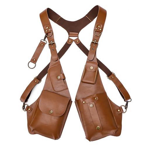Sac à bandoulière double pour hommes avec sangle réglable et dos antivol noir