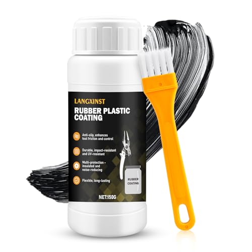 Tool dip Coating with Rubber Liquid Rubber dip Coating Protective Coating Rubber Sealant Slip-Resistant Waterproof Flexible Ideal for DIY Tool Making (Black)
