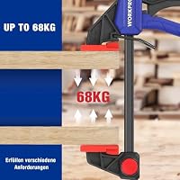 WORKPRO Einhandzwingen 2 Stück, Schraubzwingen Set Spannweite 305mm – Ansicht 5