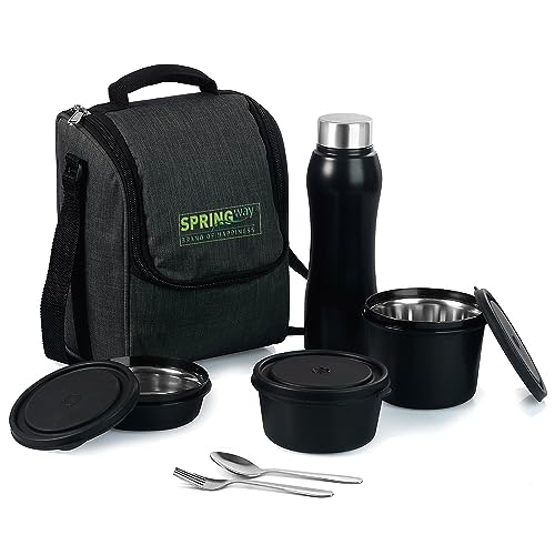 Tesla Lunch Stainless Steel Tiffin(3 Microwave Save Inner Steel C...