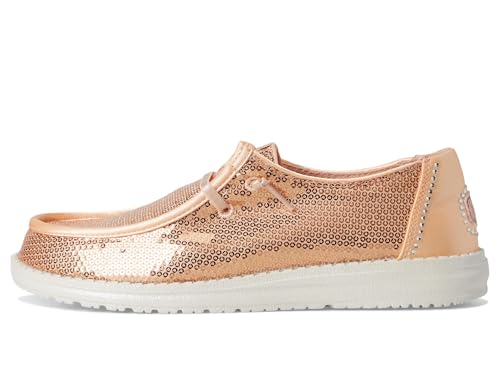 HEYDUDE Womens Wendy Disco Sequin Blush 7 Medium - image 4