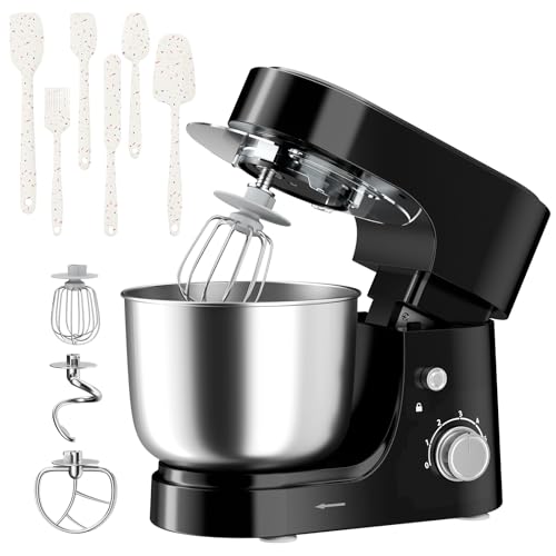 Opiniones y reviews de batidora holstein los más solicitados. 42 OCCULO Batidora de Pedestal 800W | Batidora Electrica Reposteria con 6 Velocidades y Cuenco 4L | Incluye 3 Accesorios y Eespátula de Silicona, Negro