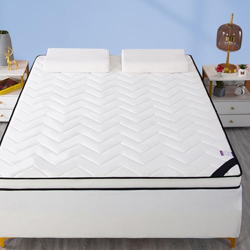 Peiaw Colchón Plegable - Fibra De Espuma De Alta Densidad,Suave & Alivio De Presión,Diseño Ergonómico con Acolchado En Zig-Zag,Reducción De Tamaño para Un Almacenamiento Fácil(6cm,120 * 190cm)