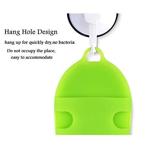 INNERNEED Soft Silicone Body Brush Body Wash Bath Shower Scrubber Exfoliating Glove Skin Care SPA Massage Tool, for Sensitive and All Kinds of Skin (Green) - Thumbnail 3