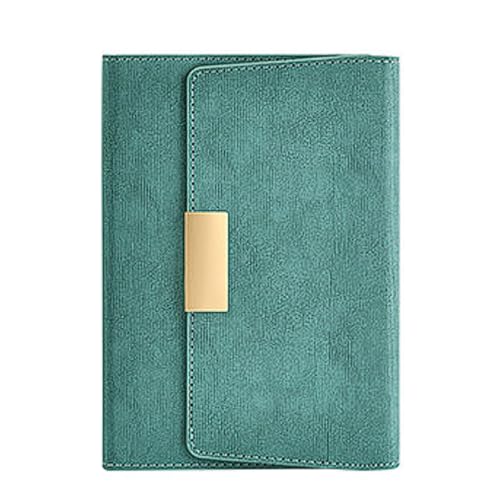 Carnet de réunion 3 volets vert 224 pages avec poches et porte-stylo