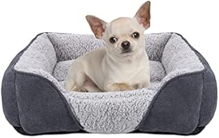 JOEJOY Dog Cat Bed Small Pet Sofa Bed, Soft Wool Fleece Small Dog bed, Washable Dog Bed For Dogs, Cats, Kittens And Puppies, 51x49x16cm.