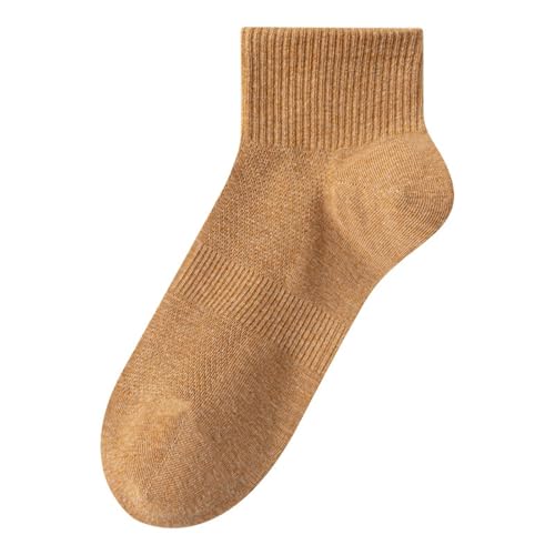Yizelli 3 Pairs Cotton Short Socks for Men Breathable Solid Color Ankle Socks for Spring Summer