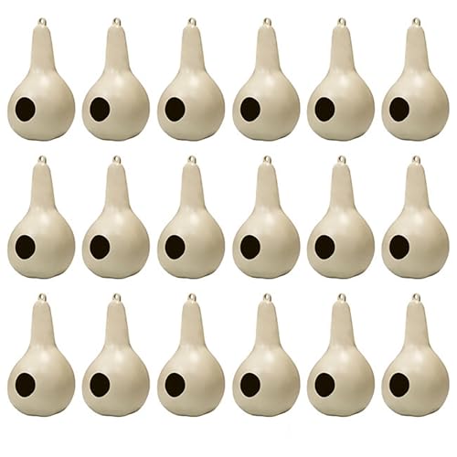 Bulk Buy – 18-Pack Heath Classic Purple Martin Gourds, Durable Plastic Bird Houses with 2.25' Entry, Easy to Hang