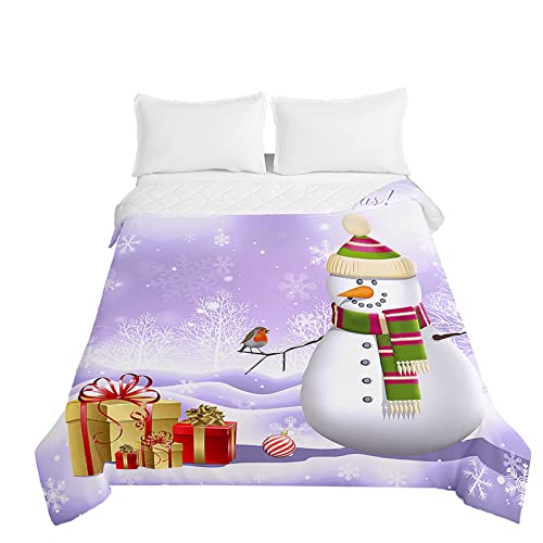 Chickw1 Tagesdecke Weihnachten, 3D Drucken Bettüberwurf Tagesdecken...