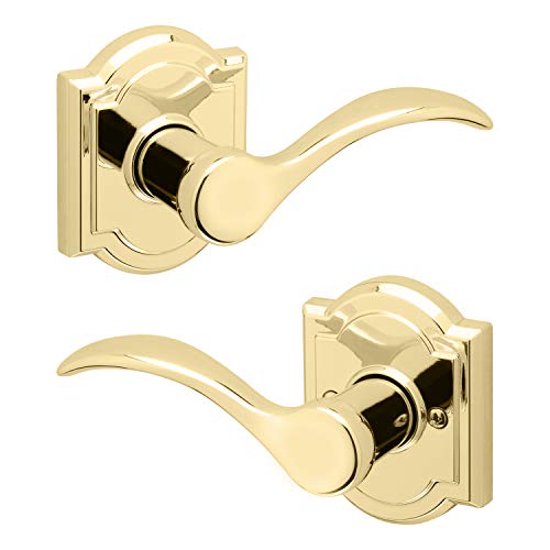 Baldwin Prestige Tobin Hall/Closet Lever in Polished Brass