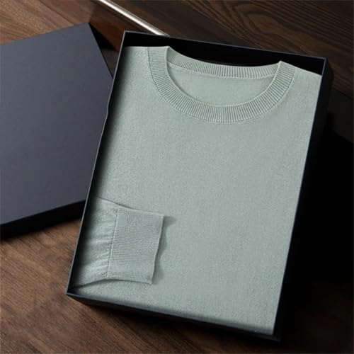 Men's Thin 85 Percent Mulberry Silk 15 Percent Cashmere Sweater Long Sleeve Pullover Business Leisure Worsted Knit2