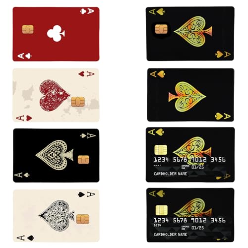 Lot de 8 autocollants pour cartes de crédit, cartes de débit, autocollants multifonctionnels pour cartes de crédit, décalcomanies amusantes pour petites puces, décoration amusante (multicolore)