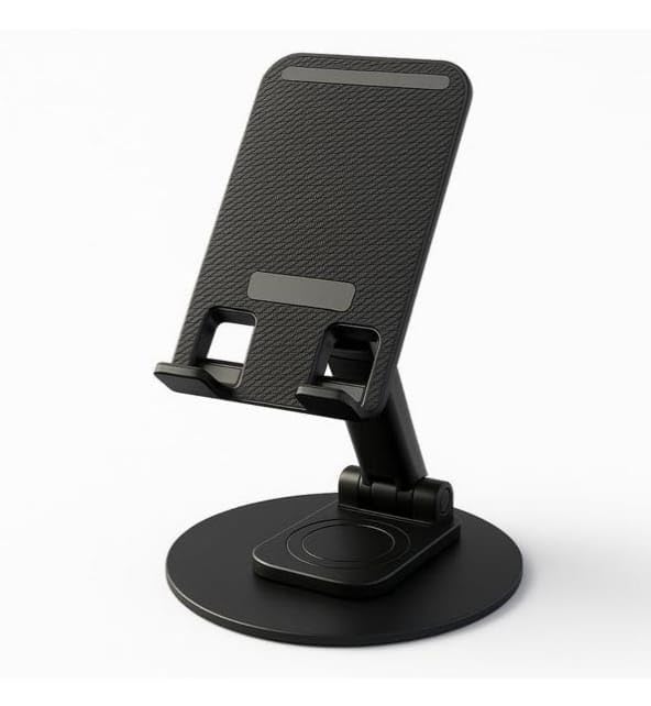 Mobile Phone Stand 360° Rotatable & Foldable Plastic Base, Adjustable Height, Anti-Skid Pad | Desk/Tabletop Holder for Smartphones-image-45