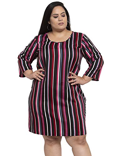 Image of Flambeur Women's Crepe A-Line Knee-Length Dress