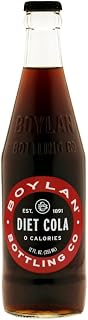 Boylan Bottling Craft Diet Cola 12oz Glass Bottle (12 Pack, Diet Cola)
