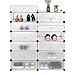TRGCJGH Schuhregal Lagerschrank Display Regale DIY 12 Würfel Kleidung Organizer Kunststoff Kleiderschrank Mit Türen Mattweiß 45 * 35 * 17cm