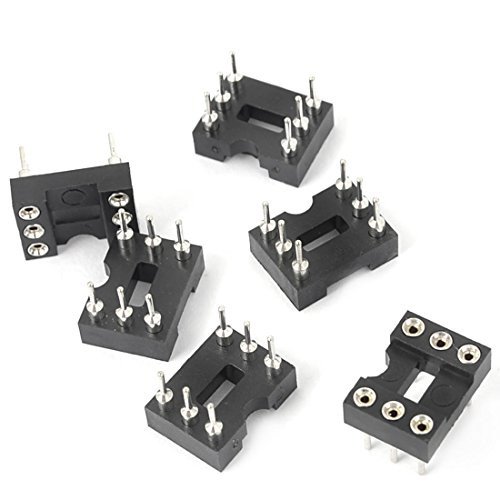 Alcoa Prime6 Pcs 2.54mm Pitch Two Row Adaptors Straight 6 Pins DIP IC