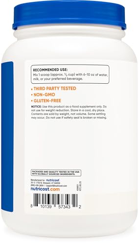 Image of Nutricost Grass-Fed Whey Protein Isolate (Unflavored) 2LBS | GMO-Free, Gluten Free, Pure Protein
