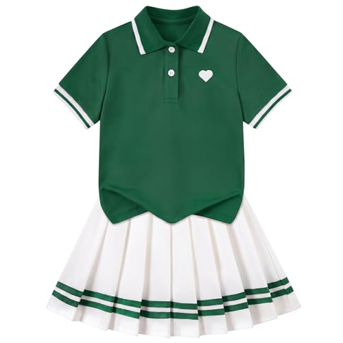 Move Dance Toddler Girls Dress 2T 3T Dark Green Polo Skirt Set with Shorts - image 1