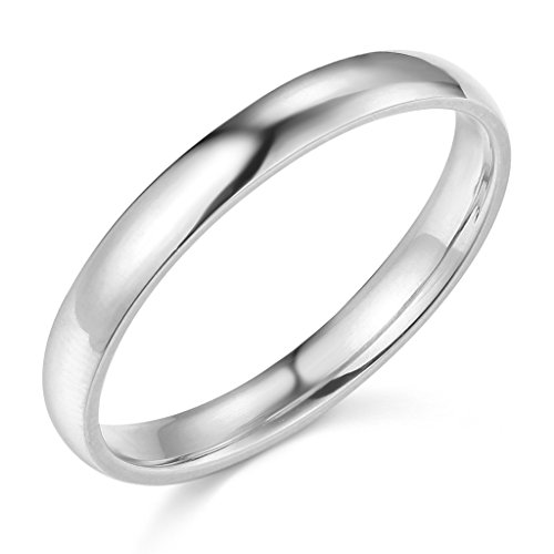 14k Yellow or White Gold 3mm Plain Wedding Band