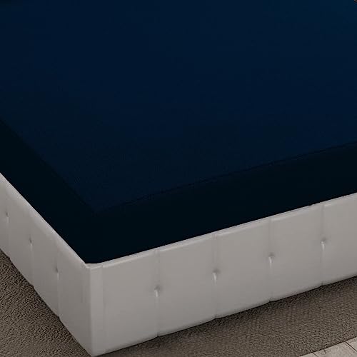 Image of Dream King Luxury Being Terry Cloth Fitted Mattress Protector Single Bed | Waterproof Ultra Soft Mattress Cover | Hypoallergenic Bed Cover 42X84 inch (Navy Blue)