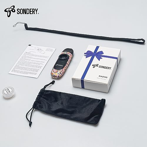 Image of Sondery Professional Kazoo Wind Instrument with 5 Membranes, Lanyard and Pouch